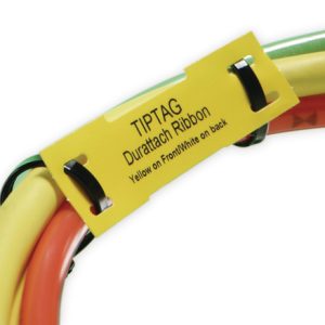 Cable tag, continuous, thermal transfer print, 17.4x90.0mm, white/yellow, pack=500pcs.