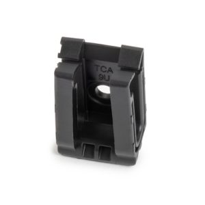 Cable tie mount for screw fixation, Wmax=9.07mm, ?4.5 mm, #8 (M4) Screw, black, 100pcs.