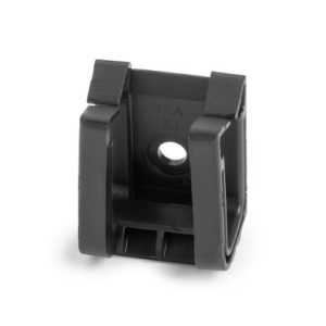 Cable tie mount for screw fixation, Wmax=13.0mm, ⌀4.5 mm, #8 (M4) Screw, black, 100pcs.