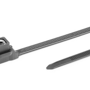 Fixing tie for edge, outside serrated, ⌀1.5-30.0mm, black/silver, 1000pcs.
