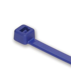 Cable tie inside serrated detectable, 100.0x2.5mm, ?5.0-22.0mm, blue, 100pcs.