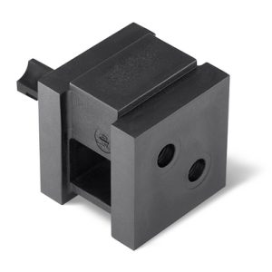 Cable entry system, Insert small, 21.1x21.1x20.0mm, 2 holes, ?4.0 - 5.0mm, black, 20pcs.