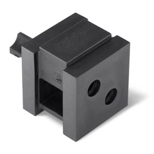 Cable entry system, Insert small, 21.1x21.1x20.0mm, 2 holes, ?5.0 - 6.0mm, black, 20pcs.