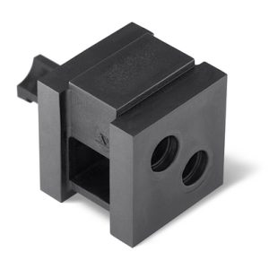 Cable entry system, Insert small, 21.1x21.1x20.0mm, 2 holes, ?6.0 - 7.0mm, black, 20pcs.