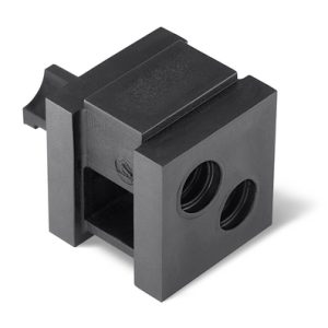 Cable entry system, Insert small, 21.1x21.1x20.0mm, 2 holes, ?7.0 - 8.0mm, black, 20pcs.