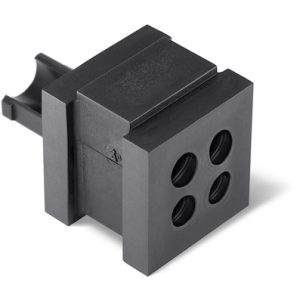 Cable entry system, Insert small, 21.1x21.1x20.0mm, 4 holes, ?5.0 - 6.0mm, black, 20pcs.