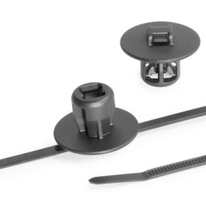 Fixing tie for stud, inside serrated, ⌀1.4-45.0mm, black, 500pcs.
