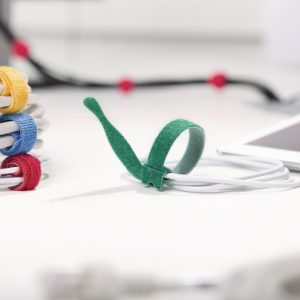Hook and loop cable tie, 1000x13.0mm, Dmax=300mm, white, 1m