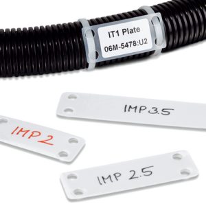 Cable tag, manual marking, 63.5x44.7mm, white, pack=100pcs.