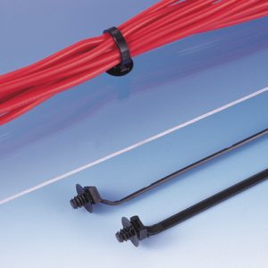 Fixing tie for hole (round), black, 100pcs.