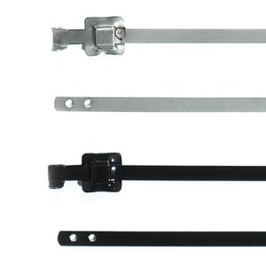 Stainless steel cable tie, folding, 630x10.26mm, ?25.0-180mm, black, 100pcs.