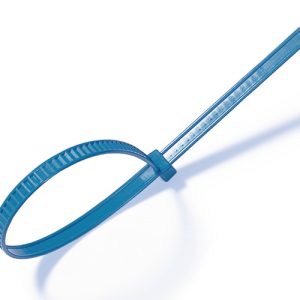 Releasable cable tie, 145x4.7mm, ?2.0-35.0mm, 245N, blue, 25pcs.