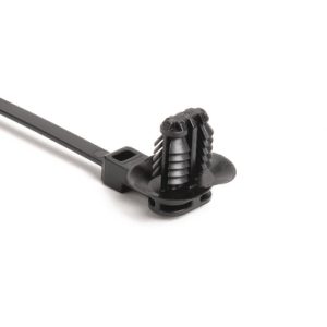 Fixing tie for hole (oval), ⌀2.0-50.0mm, black, 100pcs.