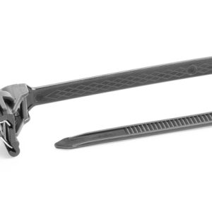 Fixing tie for edge, outside serrated, ⌀1.5-30.0mm, black/silver, 1000pcs.