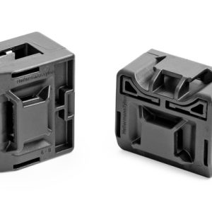 Cable tie mount for edge, T=6.0 - 8.0mm, black/silver, 96pcs.