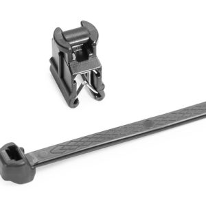 Fixing tie for edge, outside serrated, ⌀1.5-45.0mm, black/silver, 4000pcs.