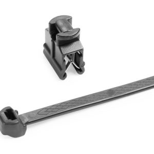 Fixing tie for edge, outside serrated, ?1.5-45.0mm, black/silver, 4000pcs.