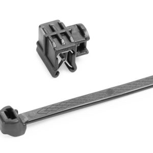 Fixing tie for edge, outside serrated, ?1.5-45.0mm, black/silver, 4000pcs.