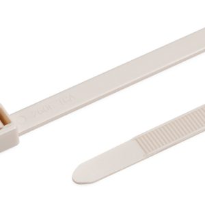 Cable tie inside serrated biodegradable, 385.0x7.6mm, ?5.0-105.0mm, beige, 100pcs.