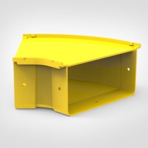 GigaDuct Elbow, Horizontal, 45?, 200mm, with Cover