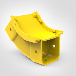 GigaDuct Elbow, Vertical Inside, 45?, 50mm, with Cover