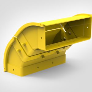 GigaDuct Elbow, Vertical Down, 90?, 300mm, with Cover