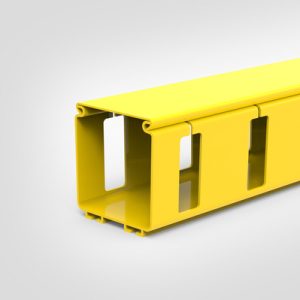 GigaDuct Straight Duct, Slotted, Horizontal, 50mm 100mm x 1.8m - 100mm Slots, with Cover