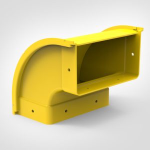 GigaDuct Elbow, Vertical Down, 90?, 200mm, with Cover