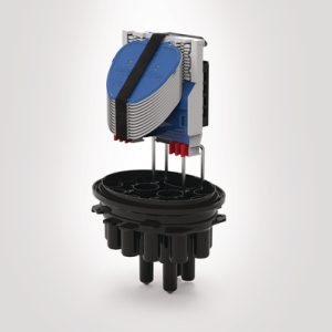 FDN 16 port A length IR closure with basket and 12 x SC-B-IR MKII moulded splice holder trays