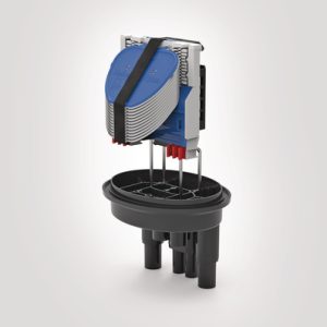 FDN 59 port A length IR closure with basket and 12 x SC-B-IR MKII moulded splice holder trays