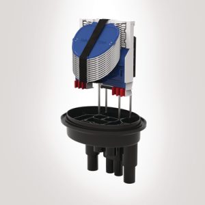 FDN 59 port A length IR closure with basket and 12 x SC-B-IR MKI moulded splice holder trays