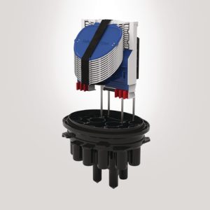 FDN 16 port A length IR closure with basket and  with 12 x SC-IR MKI moulded splice holder trays