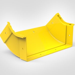 GigaDuct Elbow, Vertical Inside, 45?, 300mm, No Cover