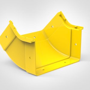 GigaDuct Elbow, Vertical Inside, 45?, 200mm, No Cover