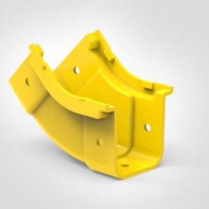 GigaDuct Elbow, Vertical Inside, 45?, 50mm, No Cover