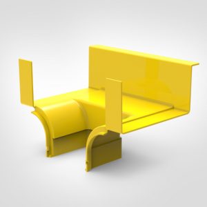 GigaDuct T-Junction, Vertical, Reducer, 200mm/100mm, No Cover