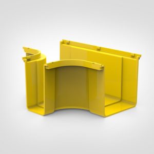 GigaDuct T-Junction, Horizontal, Reducer, 100mm/50mm, No Cover