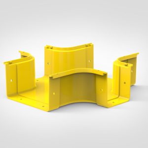 GigaDuct Intersection, Horizontal, Reducer, 200mm/100mm, No Cover