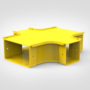 GigaDuct Intersection, Horizontal, Reducer, 200mm/100mm, With Cover