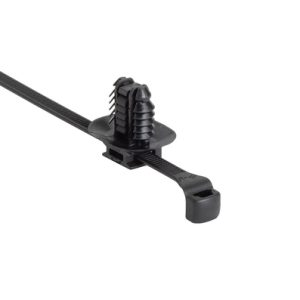 Fixing tie for hole (oval), inside serrated, ⌀6.0-50.0mm, black, 2000pcs.