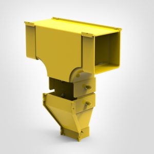 GigaDuct T-Junction, Vertical, Reducer, 100mm/50mm, with Cover
