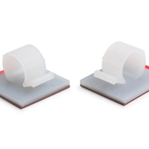 Cable clip for adhesive use/with pipe/tube holder, Dmax=13.0mm