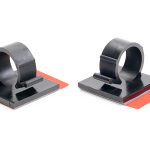 Cable clip for adhesive use/with pipe/tube holder, Dmax=18.0mm
