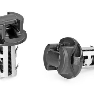 Cable tie mount for hole (round)/for threated holes, Wmax=5.0mm, black, 2.000pcs.