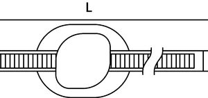 Fixing tie for hole (oval), ?45.0mm, black, 3000pcs.