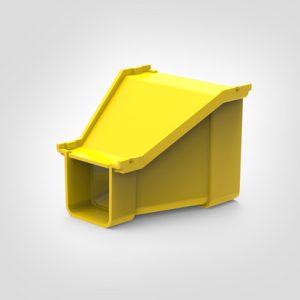 GigaDuct Straight Duct, Reducer, 100mm/50mm, with Cover