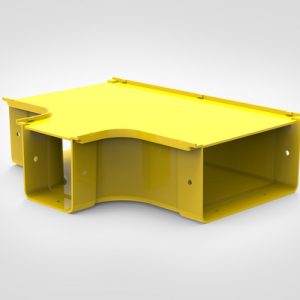 GigaDuct T-Junction, Horizontal, Reducer, 200mm/100mm, with Cover