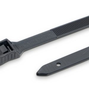 Cable tie outside serrated for narrow space, 185x9mm, ?4-42mm, black, 100pcs.