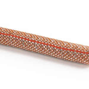 EMI shielding self-closing sleeving, abrasion resistant
