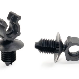 Corrugated tube clip for hole (round), nom⌀4.5mm, black, 500pcs.